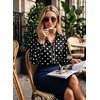 image:imageDokotoo Womens Tops Polka Dot Long Sleeve Button Down V Neck Shirts  Fall Outfits 2026 Long Sleeve Polka Dot Button Up Collared Shirts Business Casual Fashion ClothingBlack