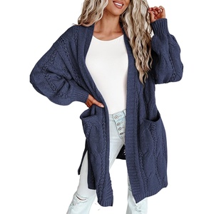 image:imageDokotoo Women Long Cardigan Open Front Knit Sweater 2026  Knit Cardigan SweatersSide Split with PocketsTrendy Fall Winter Twisted Knit OutfitsFall Fashion Daily amp OfficeNavy