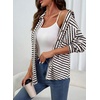 image:imageDokotoo Jackets for Women Fashion Long Sleeve Striped Shacket Tops OutfitsBlack