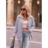 image:imageDokotoo Jackets for Women Fashion Long Sleeve Striped Shacket Tops OutfitsBlue