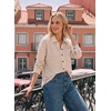 image:imageDokotoo Jackets for Women Fashion Long Sleeve Striped Shacket Tops OutfitsKhaki