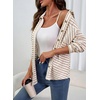 image:imageDokotoo Jackets for Women Fashion Long Sleeve Striped Shacket Tops OutfitsKhaki