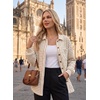 image:imageDokotoo Jackets for Women Fashion Long Sleeve Striped Shacket Tops OutfitsKhaki