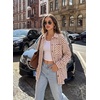 image:imageDokotoo Jackets for Women Fashion Long Sleeve Striped Shacket Tops OutfitsRed
