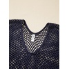 image:imageDokotoo Womens Crochet Mesh Swimsuit Cover Up V Neck Beach Dress Bathing Suit Coverups for SwimwearNavy