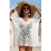 image:imageDokotoo Womens Crochet Mesh Swimsuit Cover Up V Neck Beach Dress Bathing Suit Coverups for SwimwearWhite