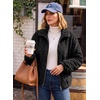 image:imageDokotoo Womens Full Zip Fleece Winter Jacket 2026 Fall Warm Outerwear CoatBlack
