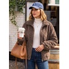 image:imageDokotoo Womens Full Zip Fleece Winter Jacket 2026 Fall Warm Outerwear CoatDark Brown