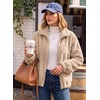image:imageDokotoo Womens Full Zip Fleece Winter Jacket 2026 Fall Warm Outerwear CoatParchment