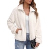 image:imageDokotoo Womens Full Zip Fleece Winter Jacket 2026 Fall Warm Outerwear CoatWhite