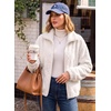 image:imageDokotoo Womens Full Zip Fleece Winter Jacket 2026 Fall Warm Outerwear CoatWhite