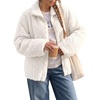 image:imageDokotoo Womens Full Zip Fleece Winter Jacket 2026 Fall Warm Outerwear CoatWhite