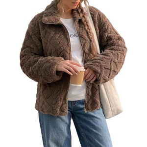 image:imageDokotoo Womens Full Zip Fleece Winter Jacket 2026 Fall Warm Outerwear CoatDark Brown