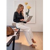 image:imageDokotoo Womens Shirts Long Sleeve Dressy Casual V Neck Satin TopBlack