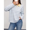image:imageDokotoo Womens Tops 2026 V Neck Button Down Long Sleeve Striped Polo ShirtsSky Blue Stripe