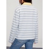 image:imageDokotoo Womens Tops 2026 V Neck Button Down Long Sleeve Striped Polo ShirtsSky Blue Stripe