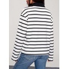 image:imageDokotoo Womens Tops 2026 V Neck Button Down Long Sleeve Striped Polo ShirtsWhite Stripe