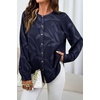 image:imageDokotoo Womens Tops Boho Button Down Crewneck Babydoll Blouses ShirtsBlue