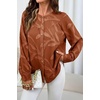 image:imageDokotoo Womens Tops Boho Button Down Crewneck Babydoll Blouses ShirtsBrown