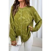 image:imageDokotoo Womens Tops Boho Button Down Crewneck Babydoll Blouses ShirtsGreen