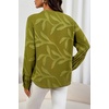 image:imageDokotoo Womens Tops Boho Button Down Crewneck Babydoll Blouses ShirtsGreen