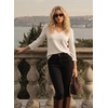 image:imageDokotoo Womens Tops V Neck 34 Sleeve Dressy Casual Waffle Knit Lace Trim Shirts Lightweight Soft Blouses Vacation OutfitsBeige