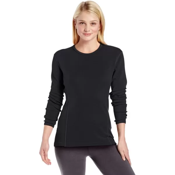 100 Merino Wool  Womens Midweight Base Layer  Long Sleeve Crew235 Midweight Black