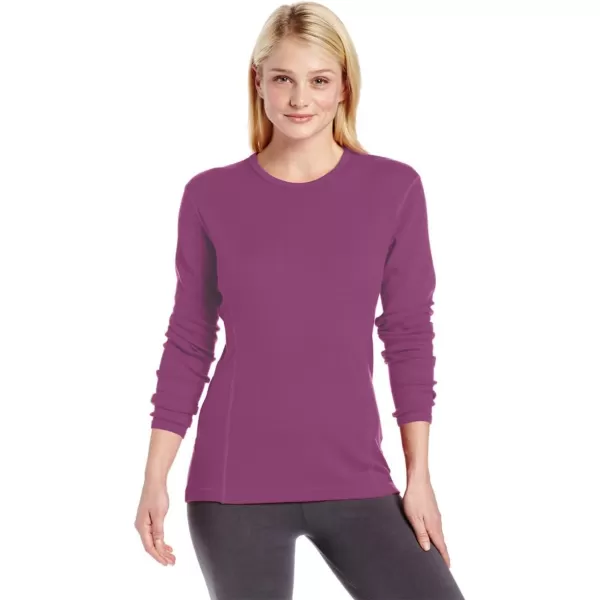 100 Merino Wool  Womens Midweight Base Layer  Long Sleeve Crew235 Midweight Radiant Violet