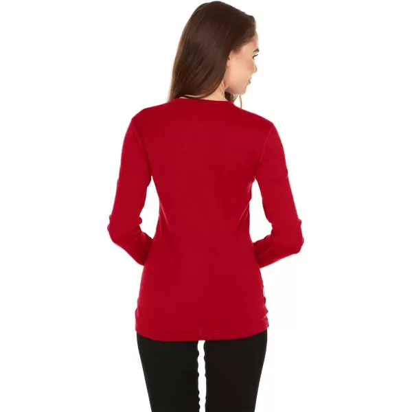 100 Merino Wool  Womens Midweight Base Layer  Long Sleeve Crew235 Midweight True Red