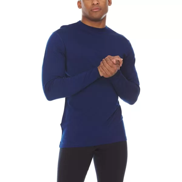 100 Merino Wool  Mens Long Sleeve Crew Shirt  Thermal Base Layer170 Lightweight Navy