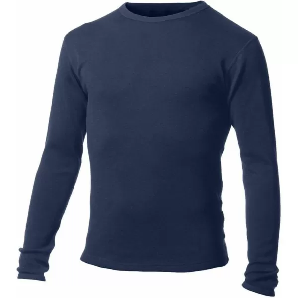 100 Merino Wool  Mens Long Sleeve Crew Shirt  Thermal Base Layer170 Lightweight Navy