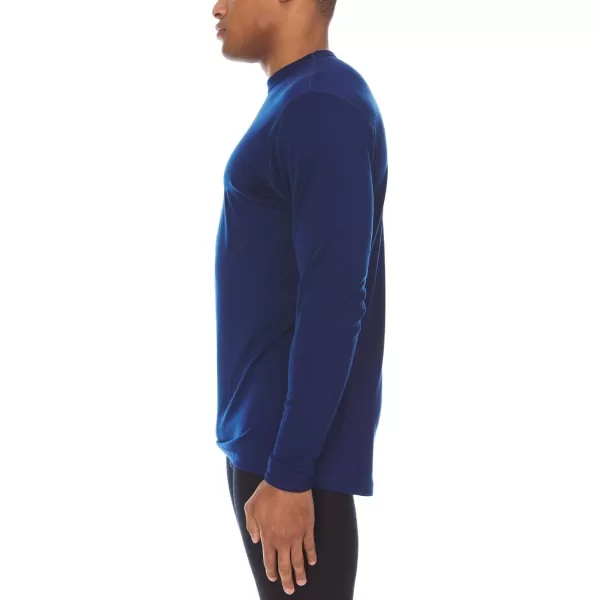 100 Merino Wool  Mens Long Sleeve Crew Shirt  Thermal Base Layer170 Lightweight Navy