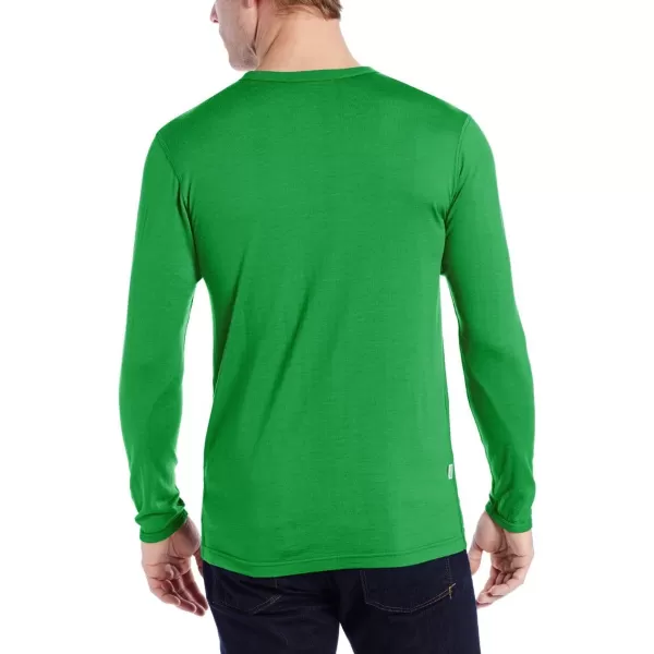 100 Merino Wool  Mens Long Sleeve Crew Shirt  Thermal Base Layer170 Lightweight Zephyr Green