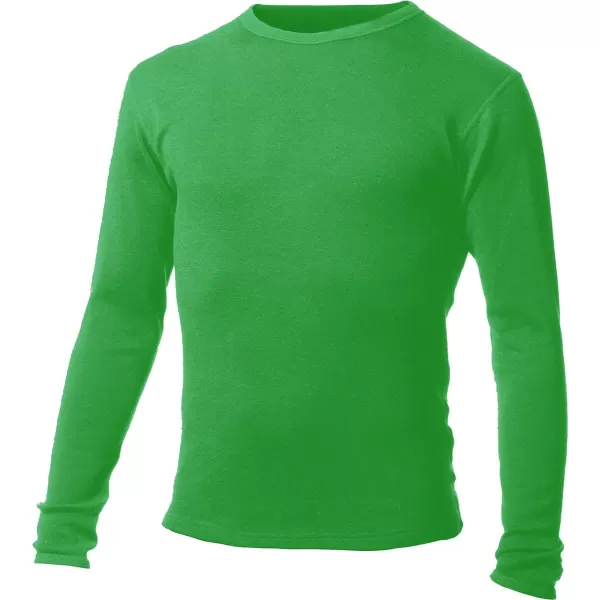 100 Merino Wool  Mens Long Sleeve Crew Shirt  Thermal Base Layer170 Lightweight Zephyr Green