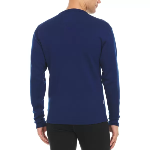 100 Merino Wool  Mens Long Sleeve Crew Shirt  Thermal Base Layer400 Expedition Navy Blue