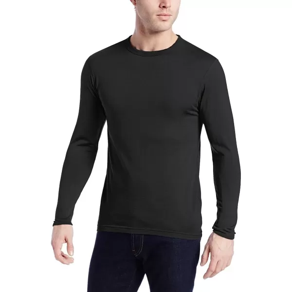 Minus33 Merino Wool 718 Ticonderoga Mens Lightweight Crew  No Itch Renewable FabricBlack