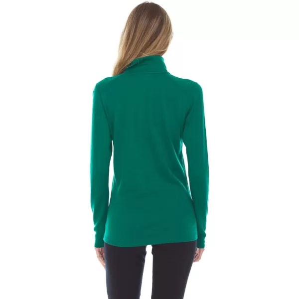 Minus33 Merino Wool 814 Sequoia Womens Midweight 14 Zip  No Itch Renewable FabricEmerald Green