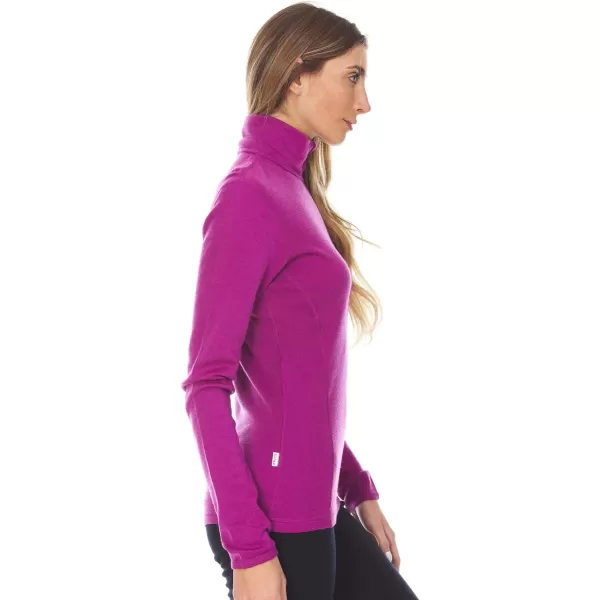 Minus33 Merino Wool 814 Sequoia Womens Midweight 14 Zip  No Itch Renewable FabricRadiant Violet