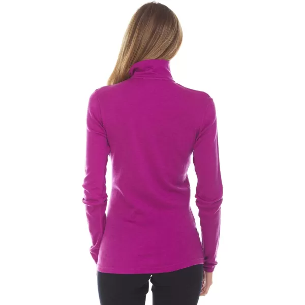 Minus33 Merino Wool 814 Sequoia Womens Midweight 14 Zip  No Itch Renewable FabricRadiant Violet