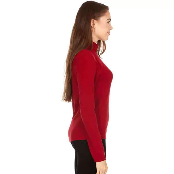 Minus33 Merino Wool 814 Sequoia Womens Midweight 14 Zip  No Itch Renewable FabricTrue Red