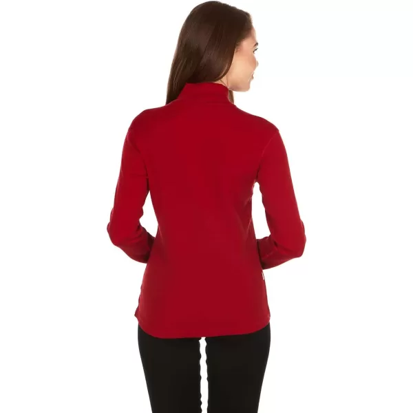 Minus33 Merino Wool 814 Sequoia Womens Midweight 14 Zip  No Itch Renewable FabricTrue Red