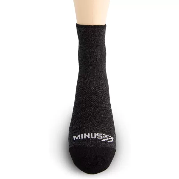 Minus33 Merino Wool Clothing Mountain Heritage Mini Crew Liner Socks Made in USA New HampshireBlack