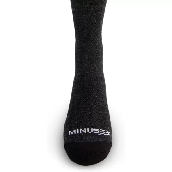 Minus33 Merino Wool Clothing Mountain Heritage Over the Calf Liner Socks Made in USA New HampshireBlack