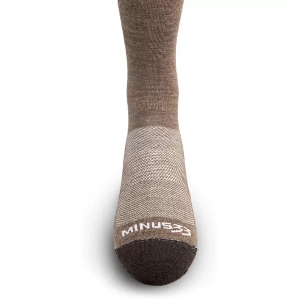 Minus33 Merino Wool Clothing Mountain Heritage Over the Calf Liner Socks Made in USA New HampshireCoffee