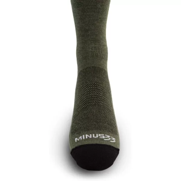 Minus33 Merino Wool Clothing Mountain Heritage Over the Calf Liner Socks Made in USA New HampshireOlive Drab