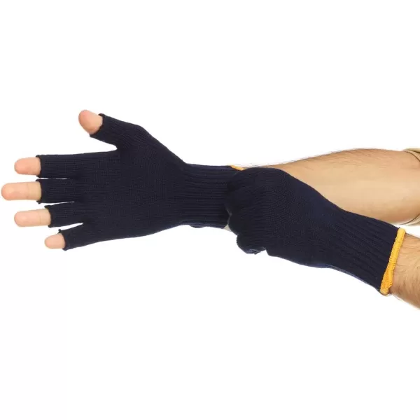 Minus33 Merino Wool Fingerless Gloves  Warm Knitted Gloves  Hunting Gloves  Half Finger GlovesNavy Blue