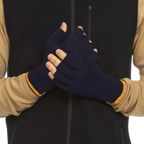 Minus33 Merino Wool Fingerless Gloves  Warm Knitted Gloves  Hunting Gloves  Half Finger GlovesNavy Blue