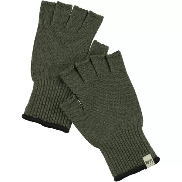 Minus33 Merino Wool Fingerless Gloves  Warm Knitted Gloves  Hunting Gloves  Half Finger GlovesOlive Drab