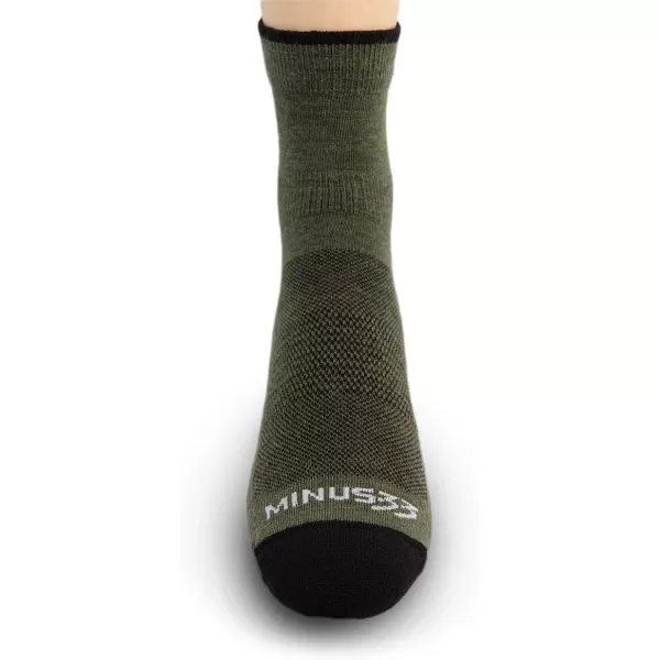 USA Made  Mini Crew Socks  Hiking Socks  Merino Wool  Mountain HeritageS14 Micro Weight Olive Drab