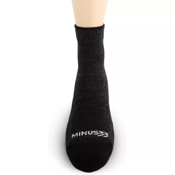 USA Made  Mini Crew Socks  Hiking Socks  Merino Wool  Mountain HeritageS34 Micro  Cushion Black